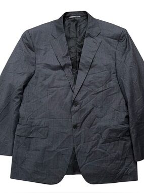 Canali Blazer Jacket Mens EU 54 US 44 Sports Coat Wool Constructured Italy Gray